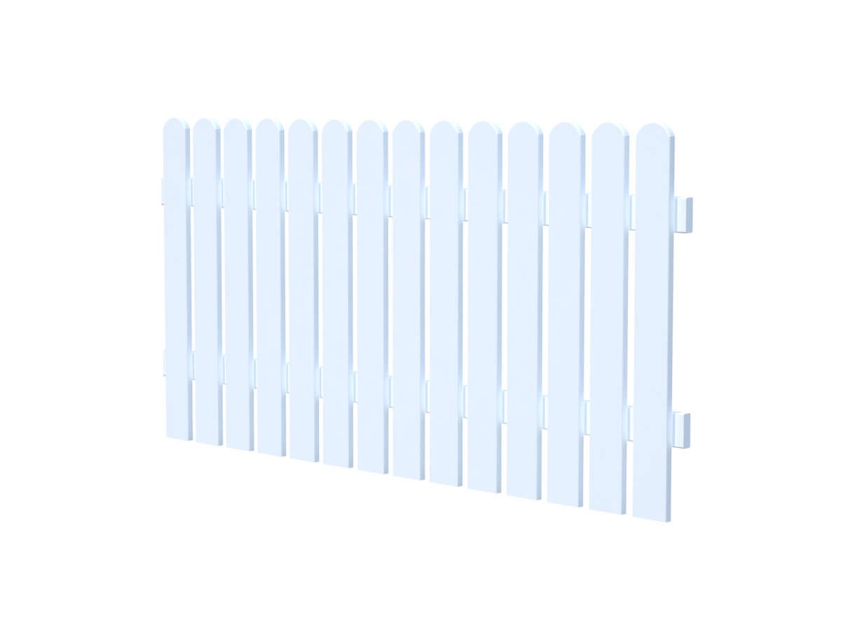 Palmako Kelda 8 180x80 cm hvitmalt hagegjerde