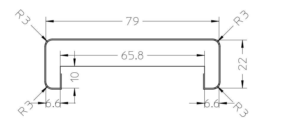 Håndrekke 22x78x2700 til Frispil