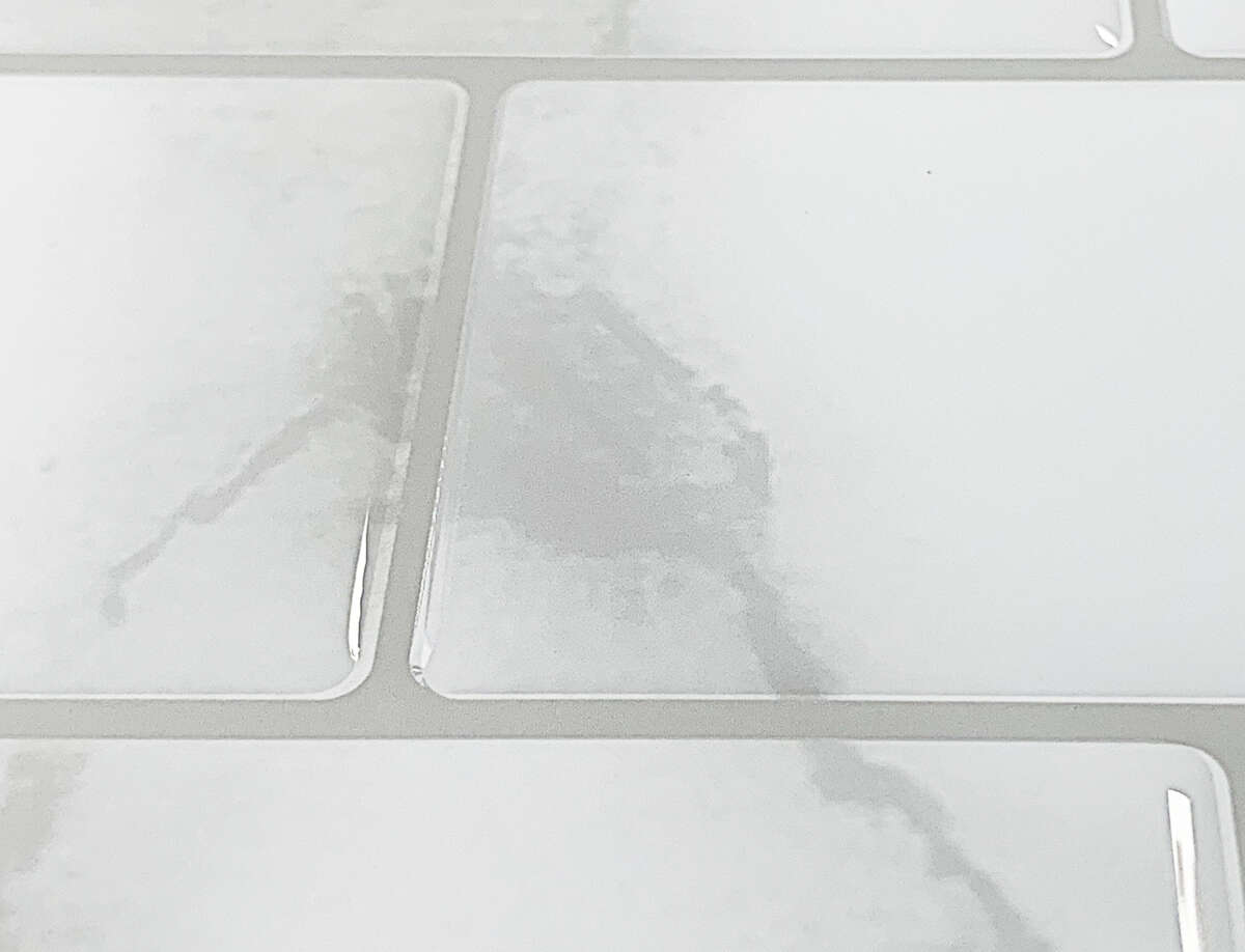 Selvklebende flis, Hvit Marmor Subway 10 pk.