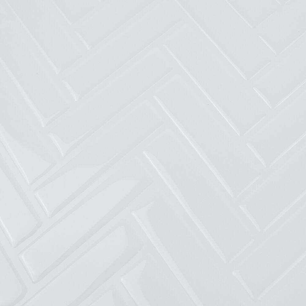 Selvklebende flis, Hvit V-Form 10 pk.