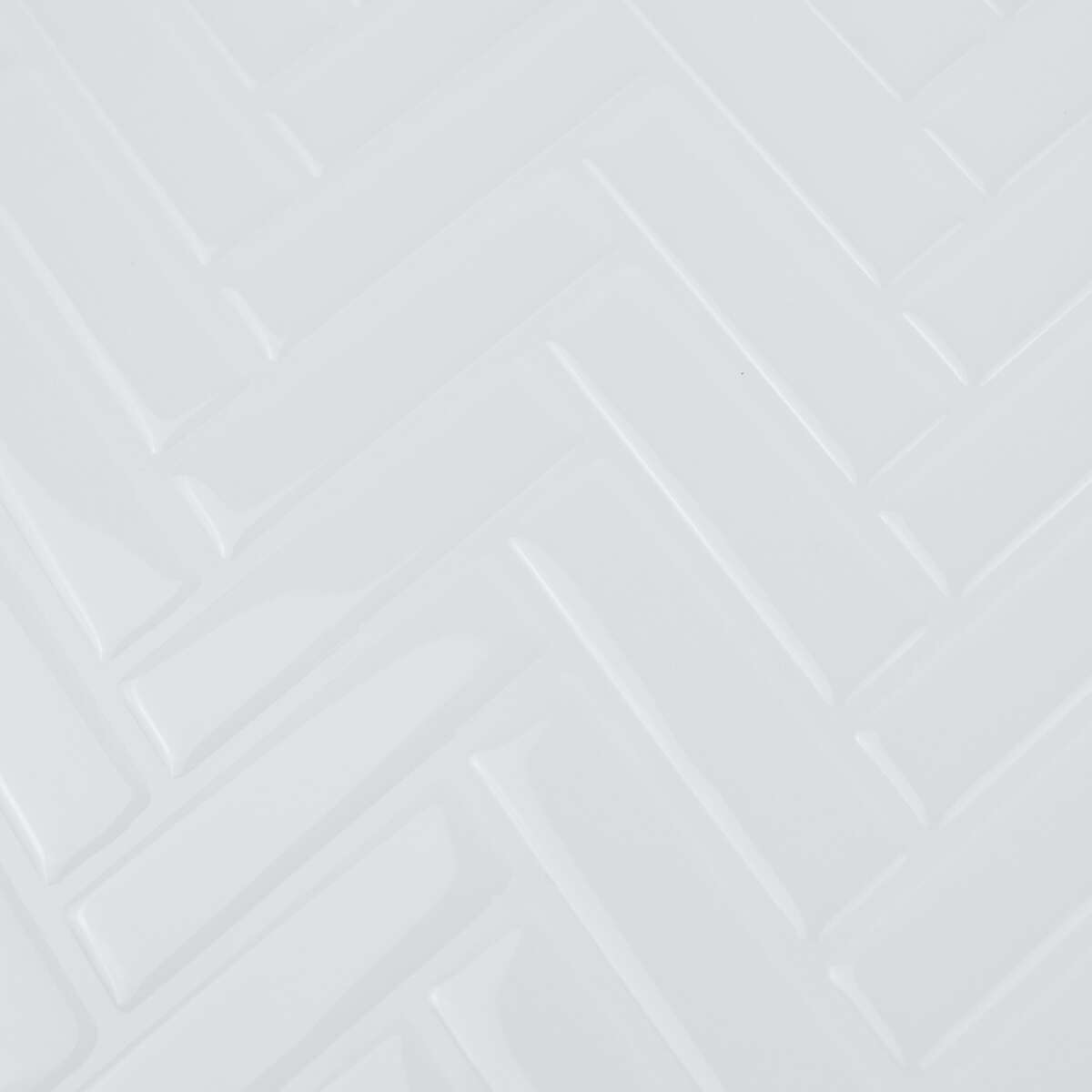 Selvklebende flis, Hvit V-Form 10 pk.