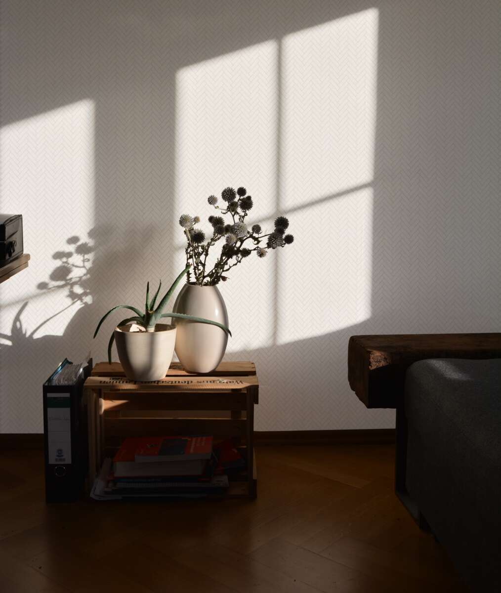 Selvklebende flis, Hvit V-Form 10 pk.