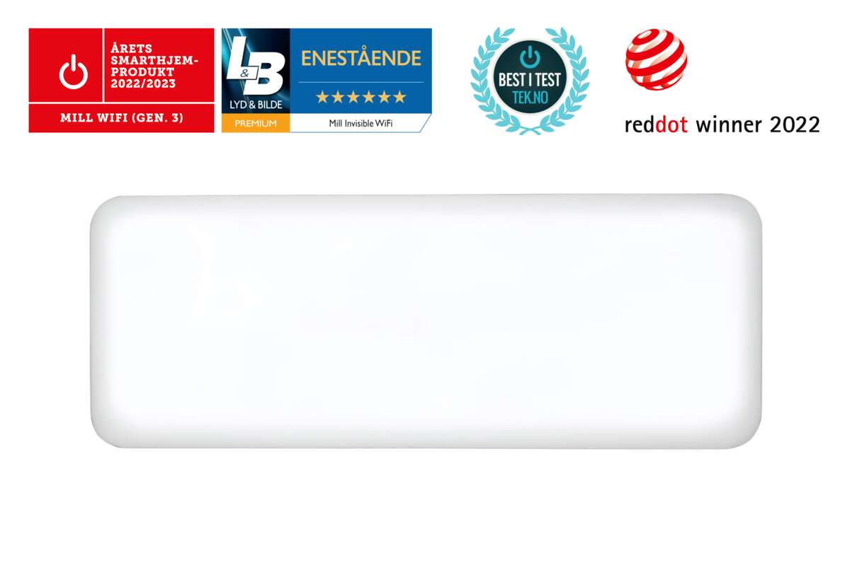 Mill Invisible WiFi Gen 3 1200W panelovn