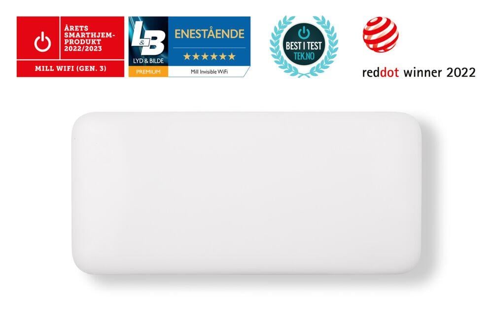 Mill Invisible WiFi Gen 3 900W panelovn