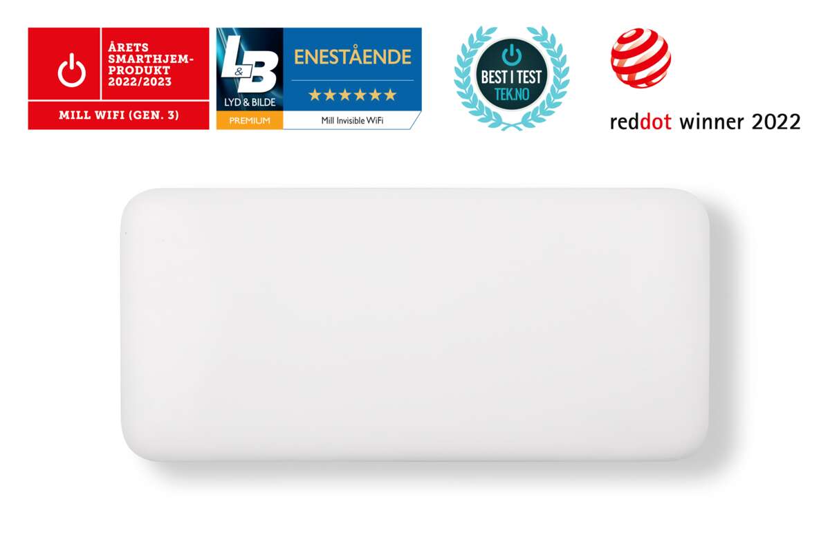 Mill Invisible WiFi Gen 3 1500W panelovn