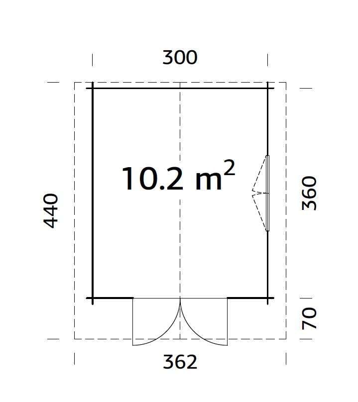 Palmako Hytte Sally 10,2 m2