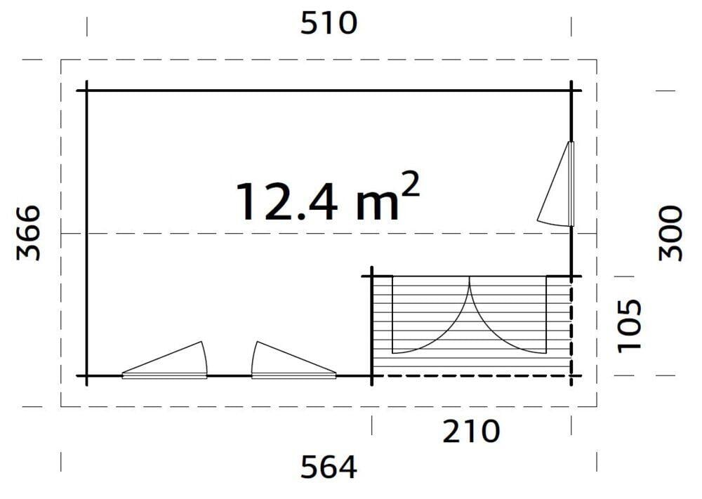 Palmako Hytte Susanna 12,4 m2