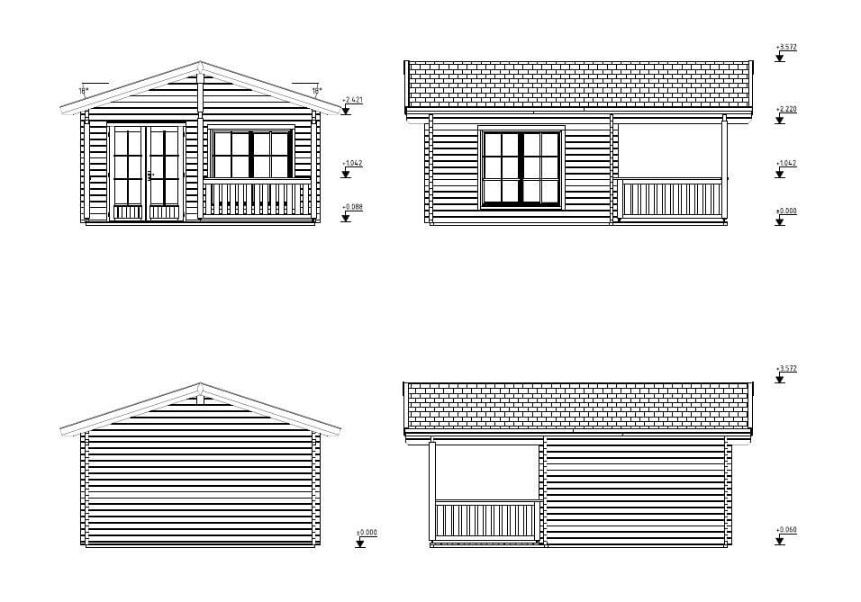 Palmako Hytte Agneta 18,8+12,5 m2