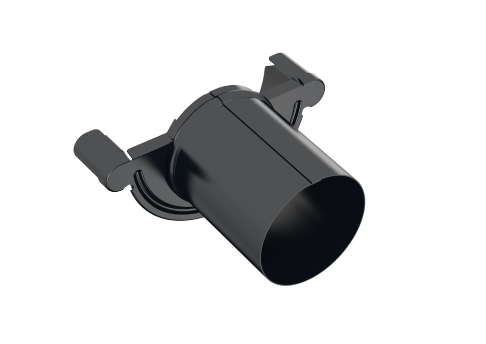 Isola endestykke med stuss sort 125 mm