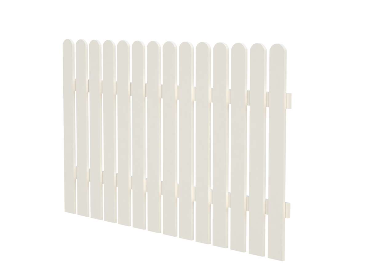 Palmako Kelda 10 hvitmalt hagegjerde