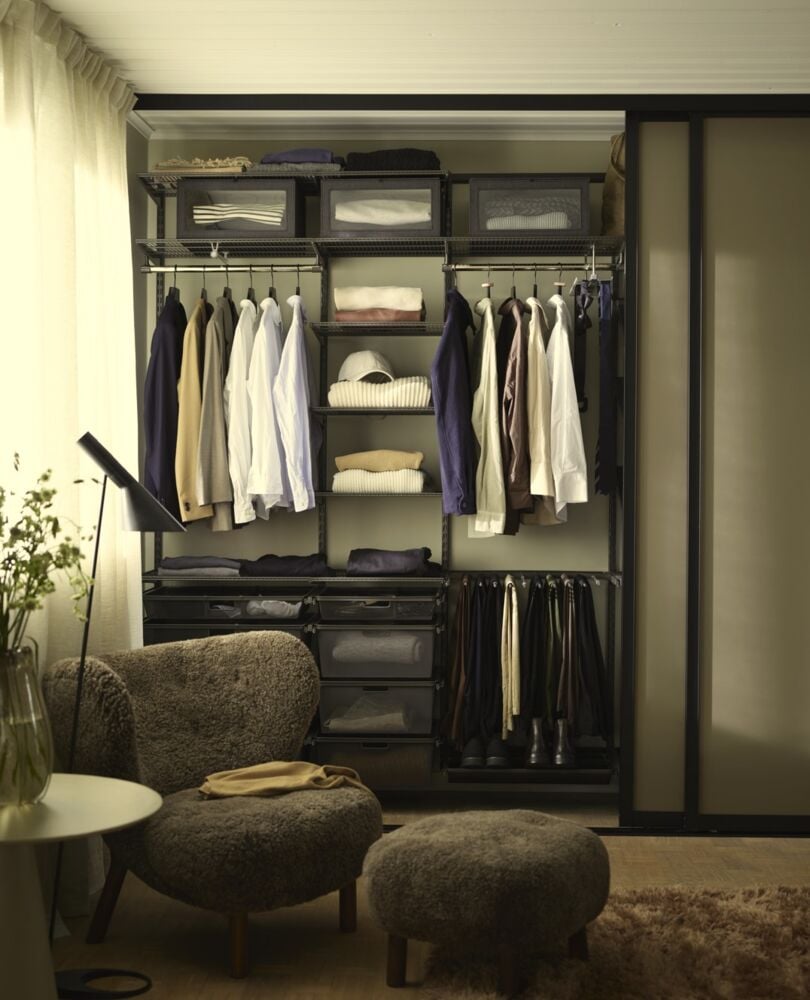 Elfa 60/40 graphite trådhylle