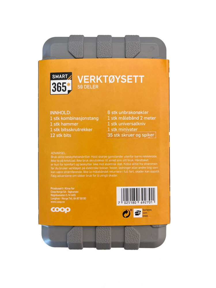 Verktøysett 59 deler