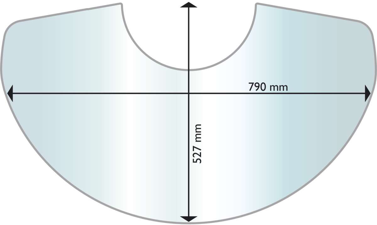 Aduro halvmåne glassgulvplate til Aduro 22-serien