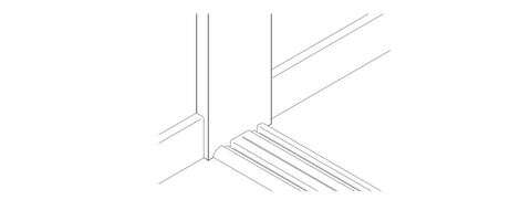 Elfa 2620x150 mm hvit MDF anslagslist