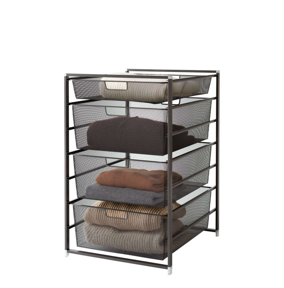 Elfa Basic 74/45 graphite mesh kurvsett