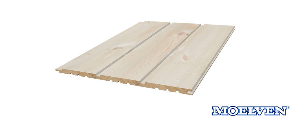 13x120 mm skygge/skrå/bomull furupanel