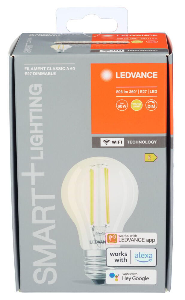 Ledvance SMART+ Filament WiFi Classic A 60 5,5W E27