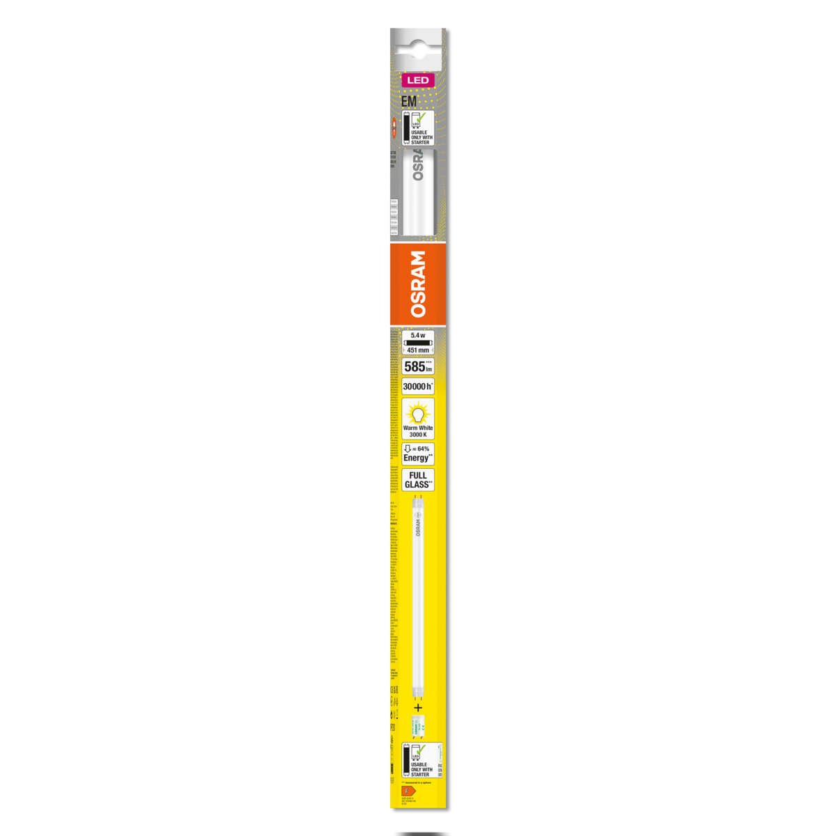 Osram LED TUBE T8 15 EM 438 mm 5.4W 830