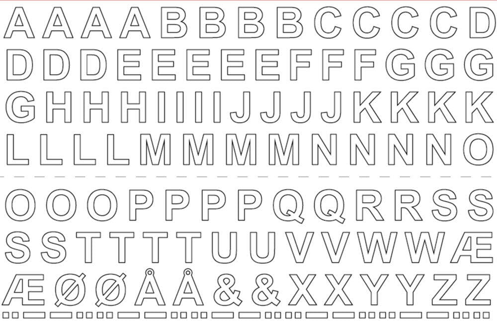 Habo bokstaver selvklebende