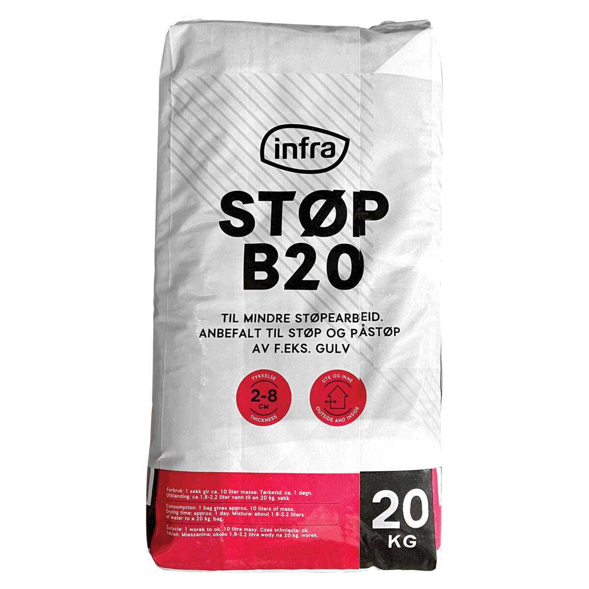 Infra B20 støpemørtel