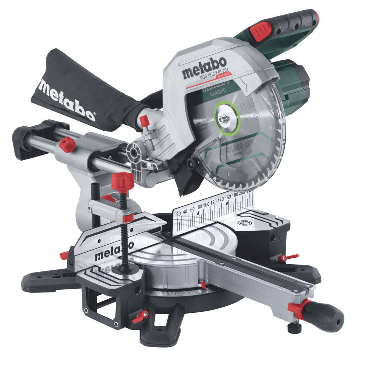 Metabo KGS 18 LTX BL 254 kapp- og gjæringssag m/batteri