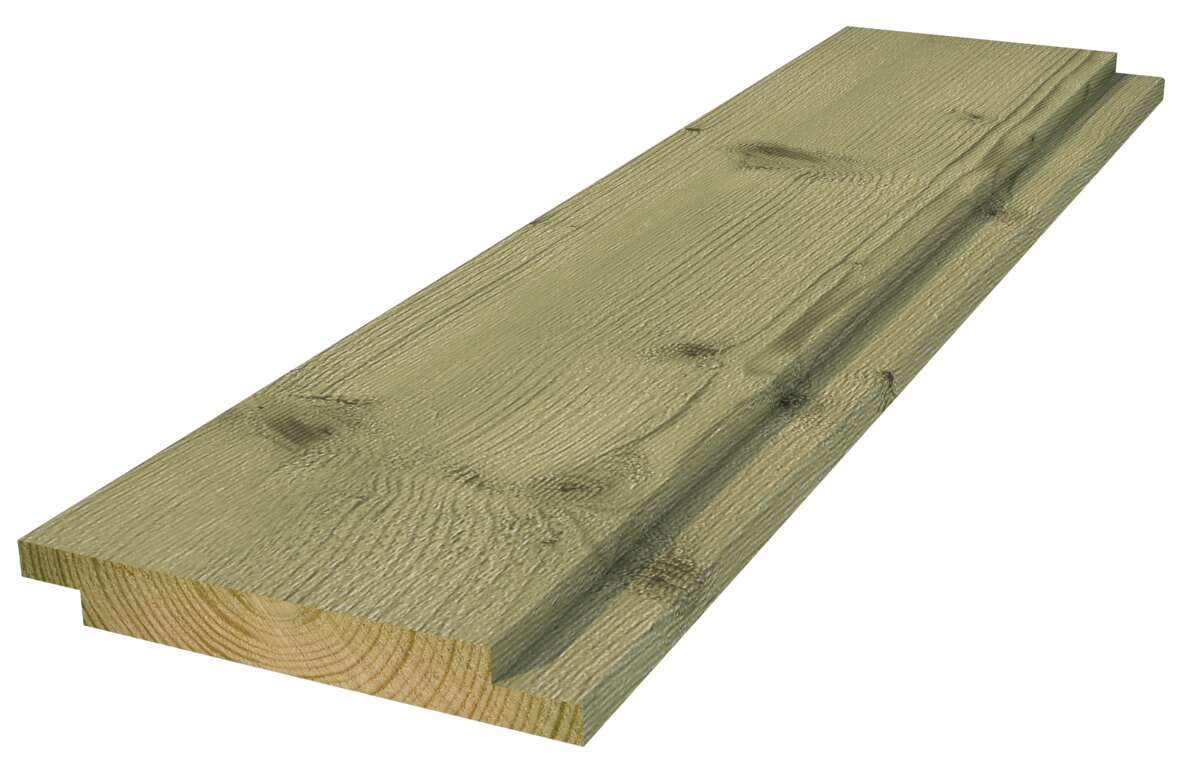 19x148 dobbelfals rettkant impregnert kledning