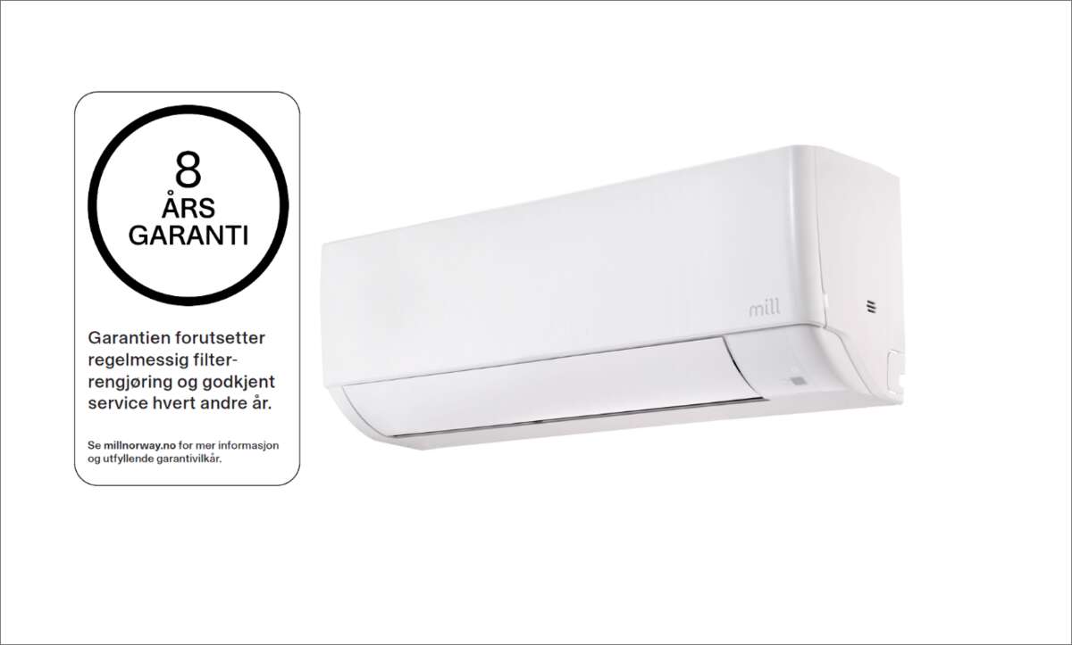 Mill Compact Pro WiFi varmepumpe 7400W, ferdig montert