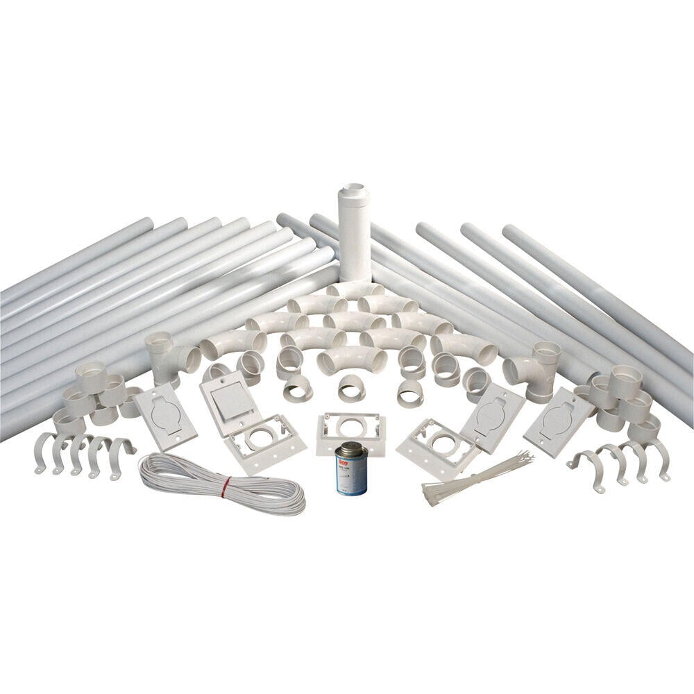 Flexit komplett rørpakke m/ tre sugekontakter og monteringsdeler