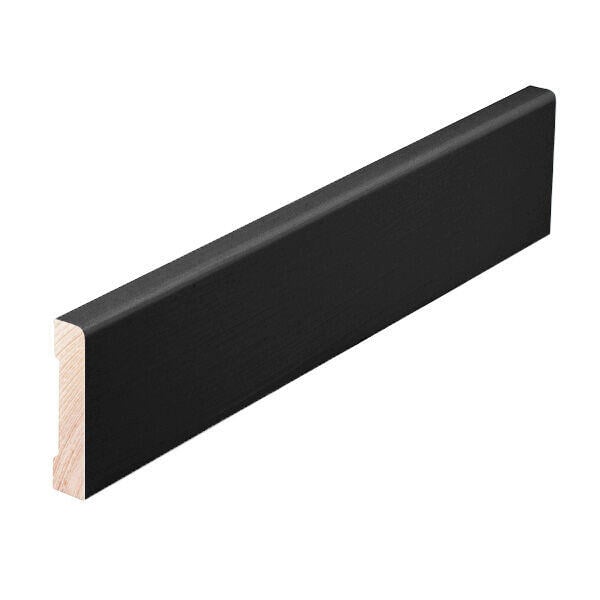 Rindalslist fotlist furu i dempet sort 12x58mm, 4,4m lgd
