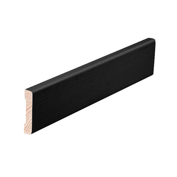 Rindalslist karmlist dør/vindu furu i dempet sort 12x58mm, 4,4m lgd