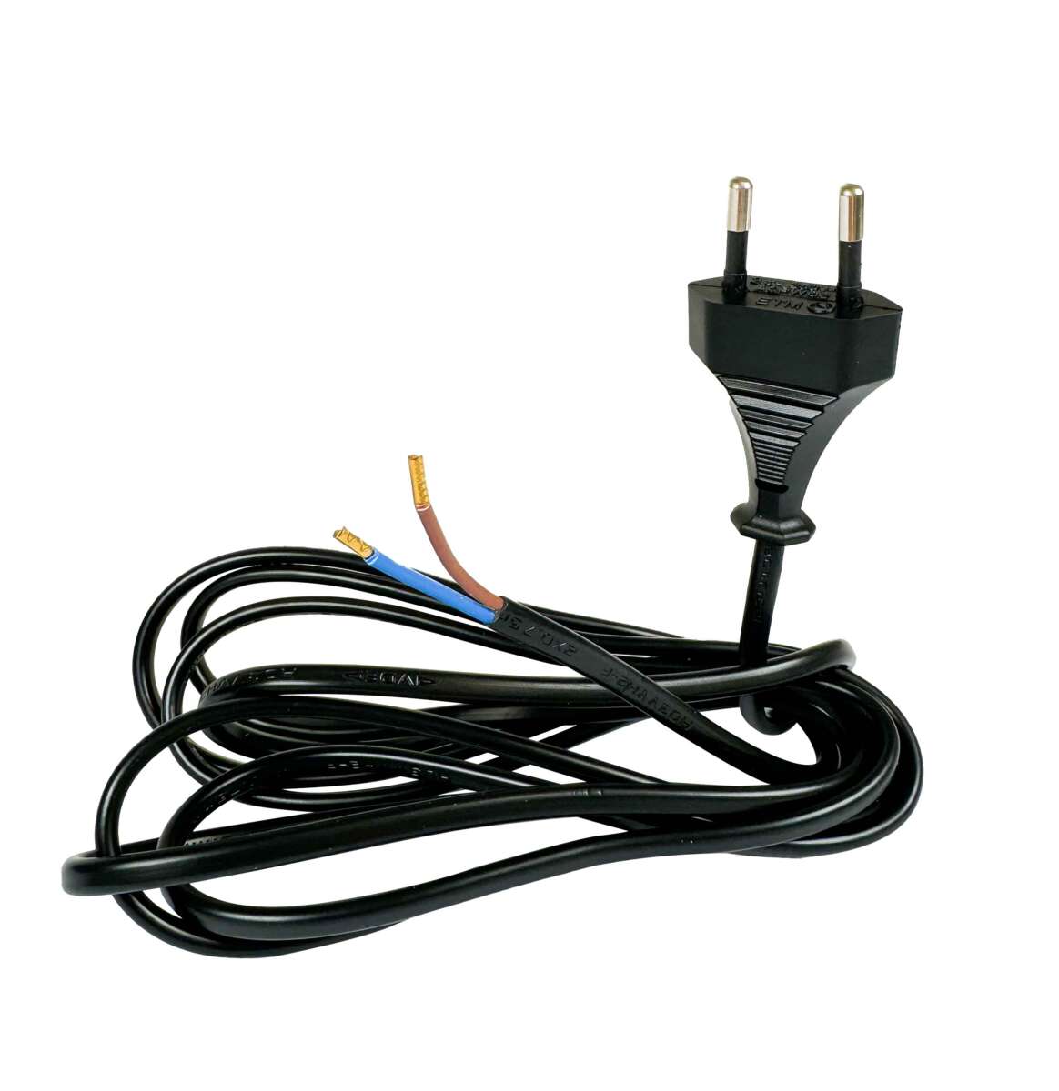 Egant 2,5 m sort lampettledning m/EU-plugg