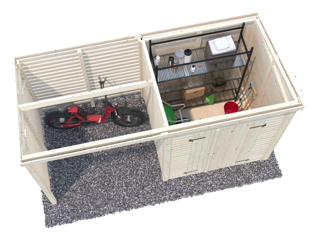 Palmako Leif redskapsbod 3,0+2,9 m²