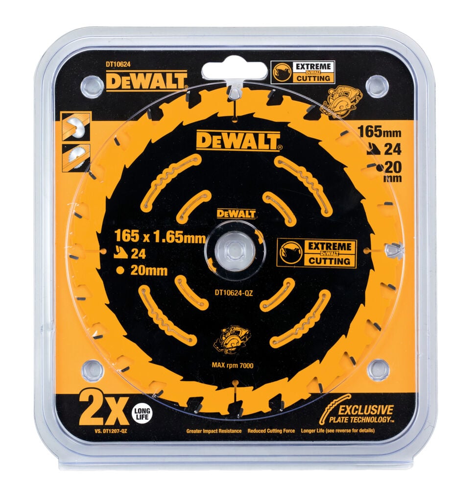 DeWalt sagblad elite 165X20 mm, 24 tenner