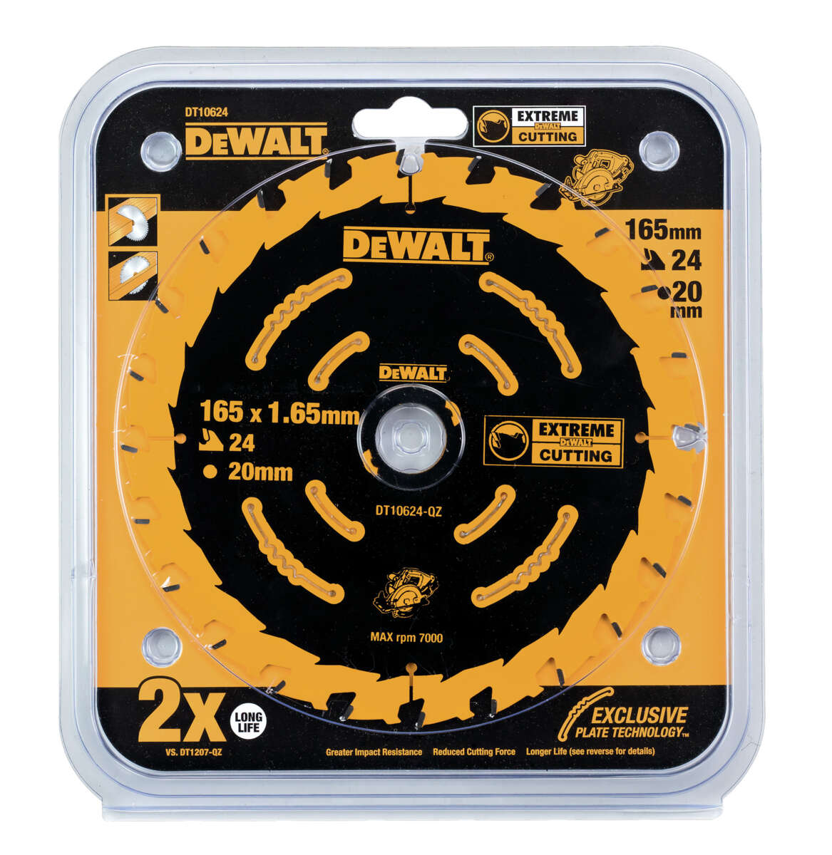 DeWalt sagblad elite 165X20 mm, 24 tenner