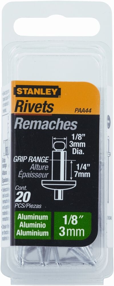 Stanley popnagler aluminium 4x12 mm lang, 15 stk