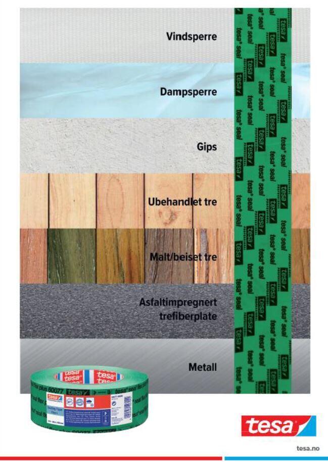 tesa® Damp- og vindsperretape 25m x 50mm