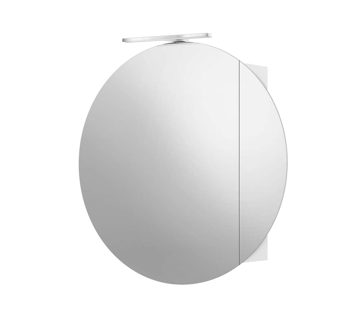 Duxa Ida rundt speil med skap og LED lys