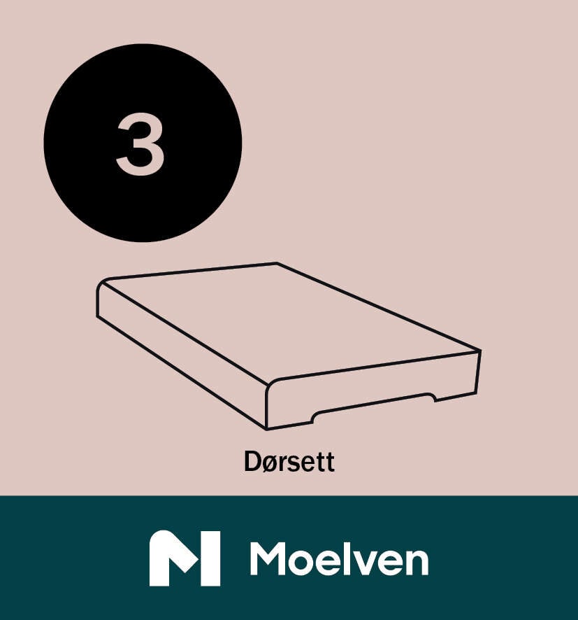 12x58 Dørsett list utforing malt