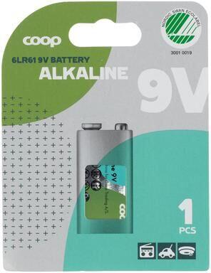 Coop 9V batteri 1pk
