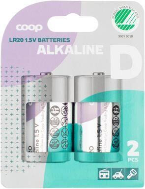 Coop D/LR20/1,5V batterier 2pk