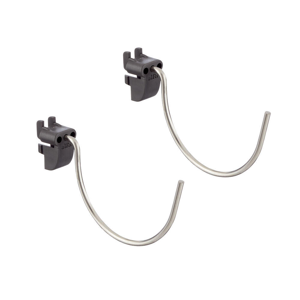 Elfa Garage+ rund krok for oppbevaringstavle 2-pk