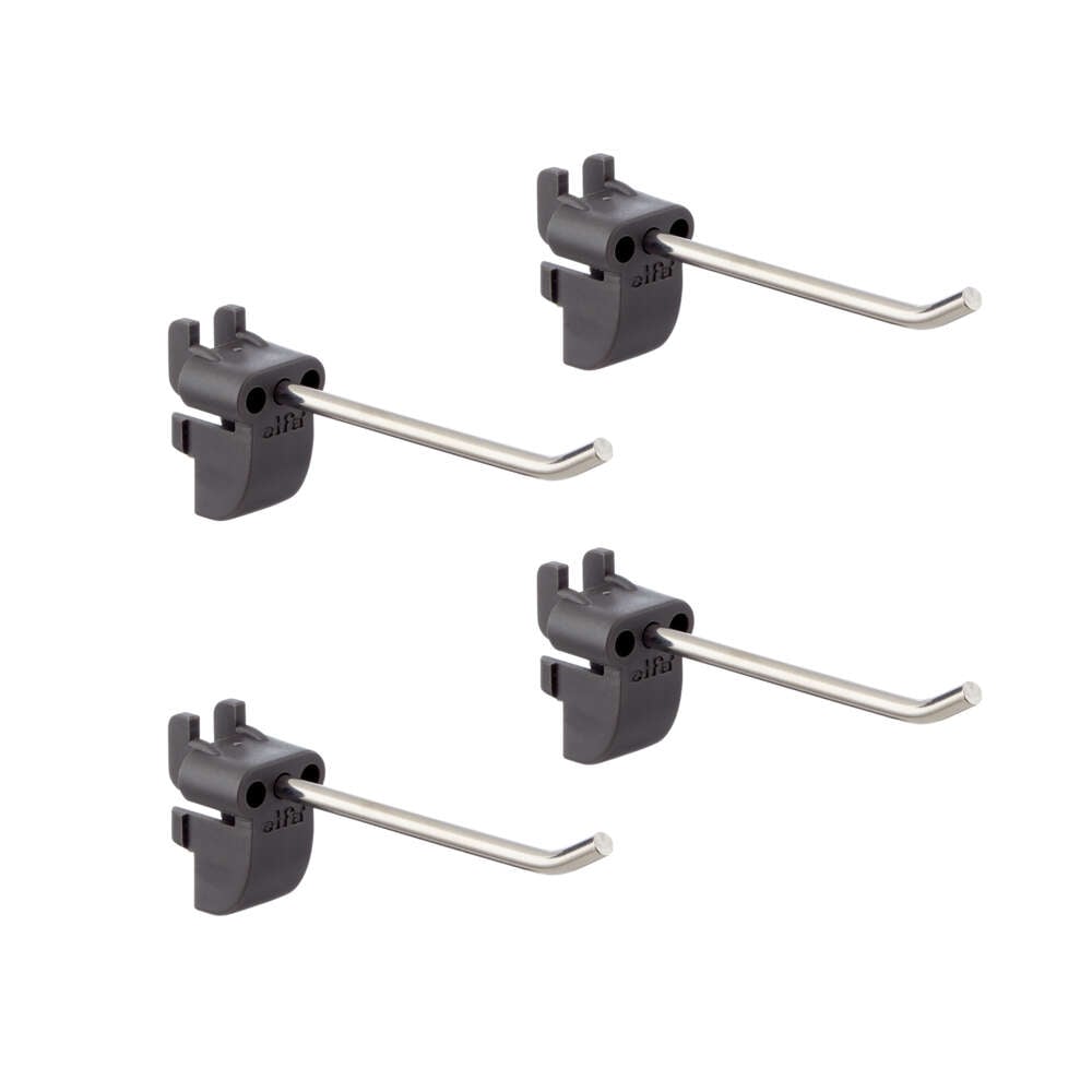 Elfa Garage+ graphite lang rett krok 4-pk