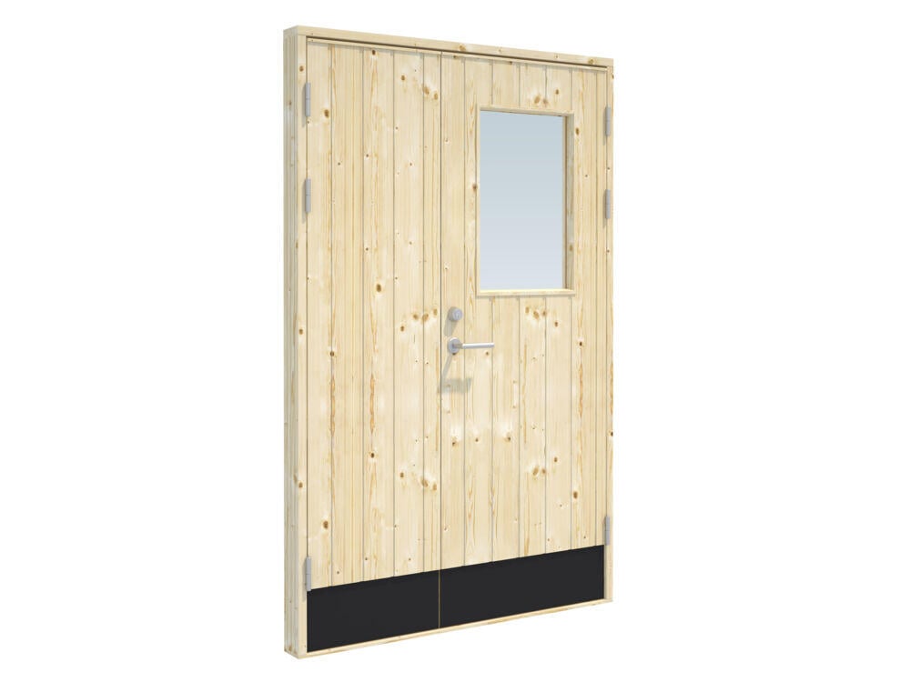 Palmako boddør dobbel 130x200 cm med vindu