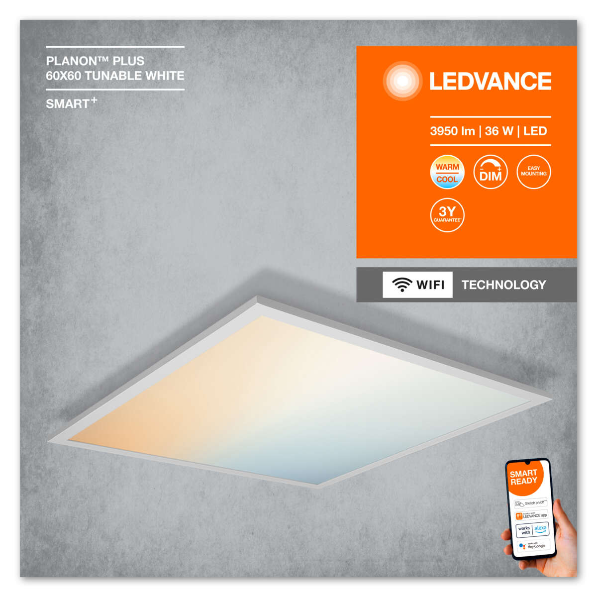 Ledvance Smart+ Planon Plus Square Wifi armatur