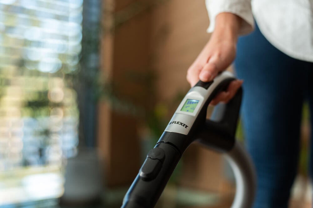Flexit slangesett for sentralstøvsuger m/ LCD trådløs digital display, 12 meter