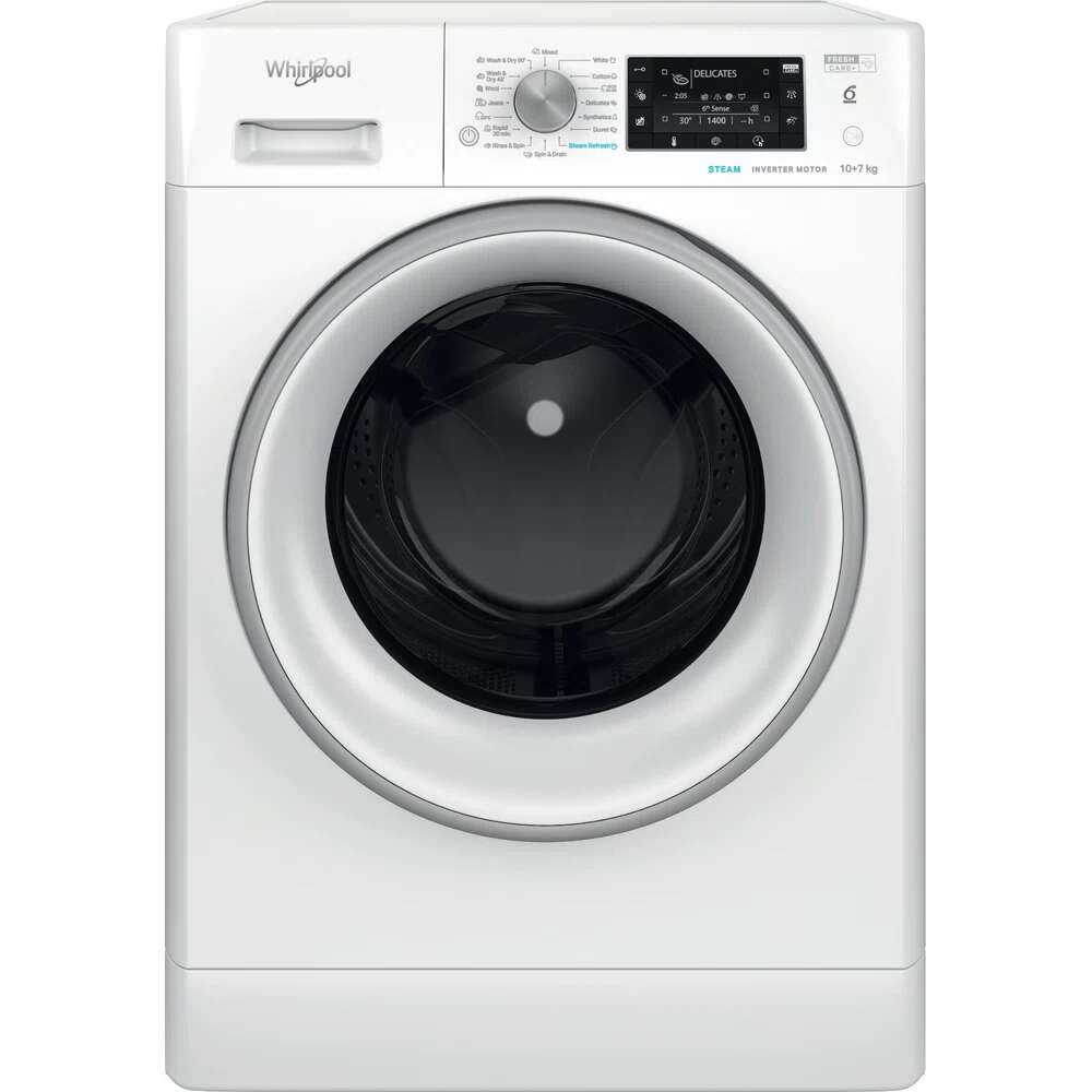 Whirlpool FFWDD 1076258 SV EE kombinert vaskemaskin/tørketrommel