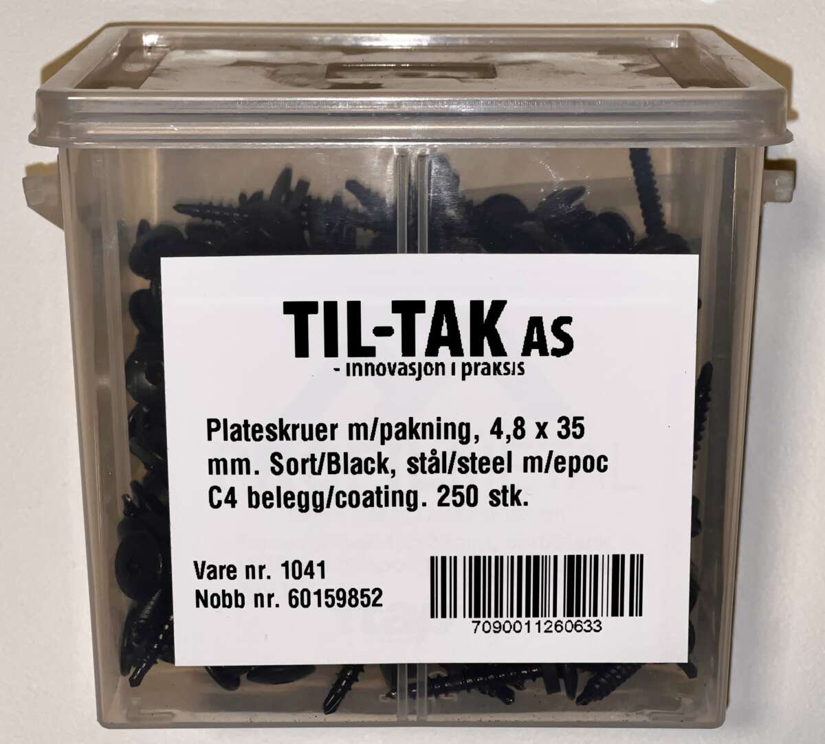 Til-Tak plateskruer m/pakning 4,8 X 35MM