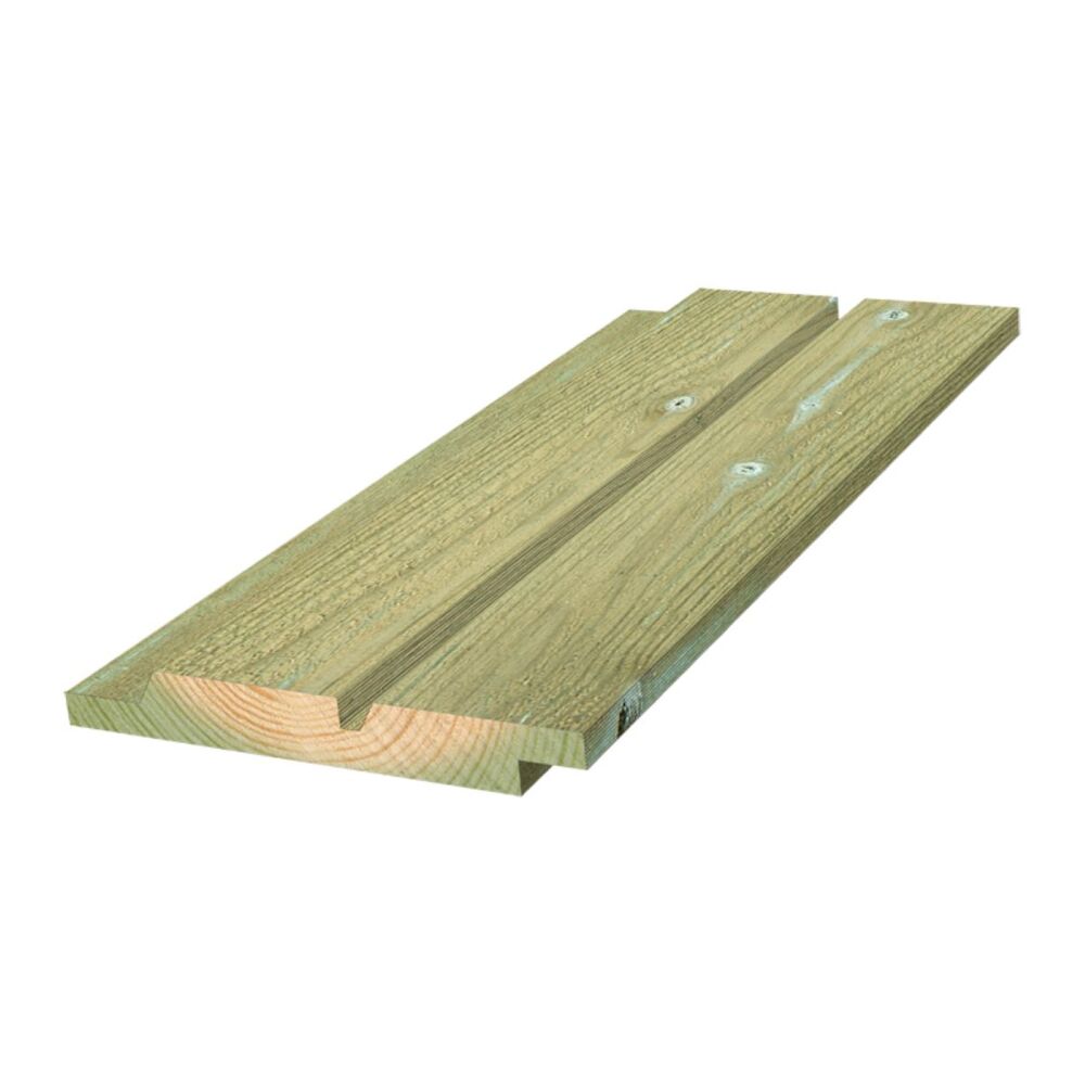 19x148 dobbelfals impregnert furu kledning