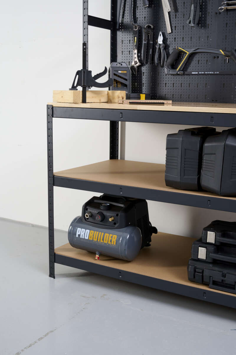 Probuilder arbeidsbenk med hyller
