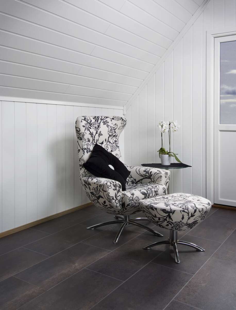 Huntonit panelbord klassisk hvit